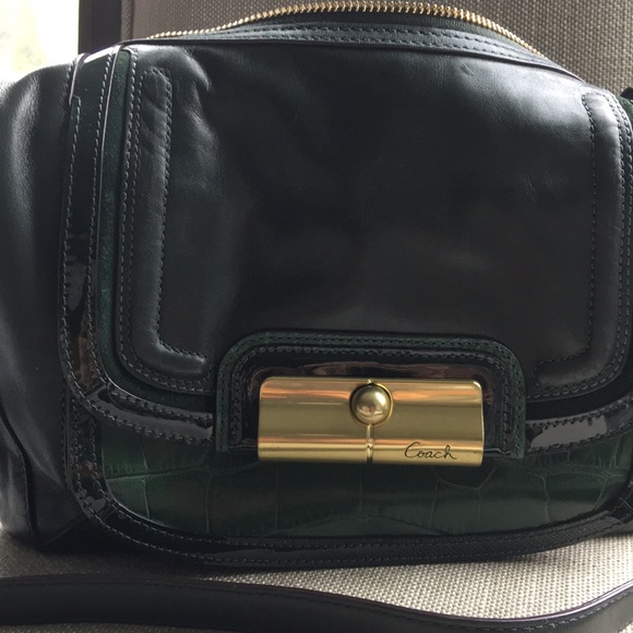 Coach Dufflette Crossbody Bag in Forest Green Leather NEW  Coach forest green crossbody bag